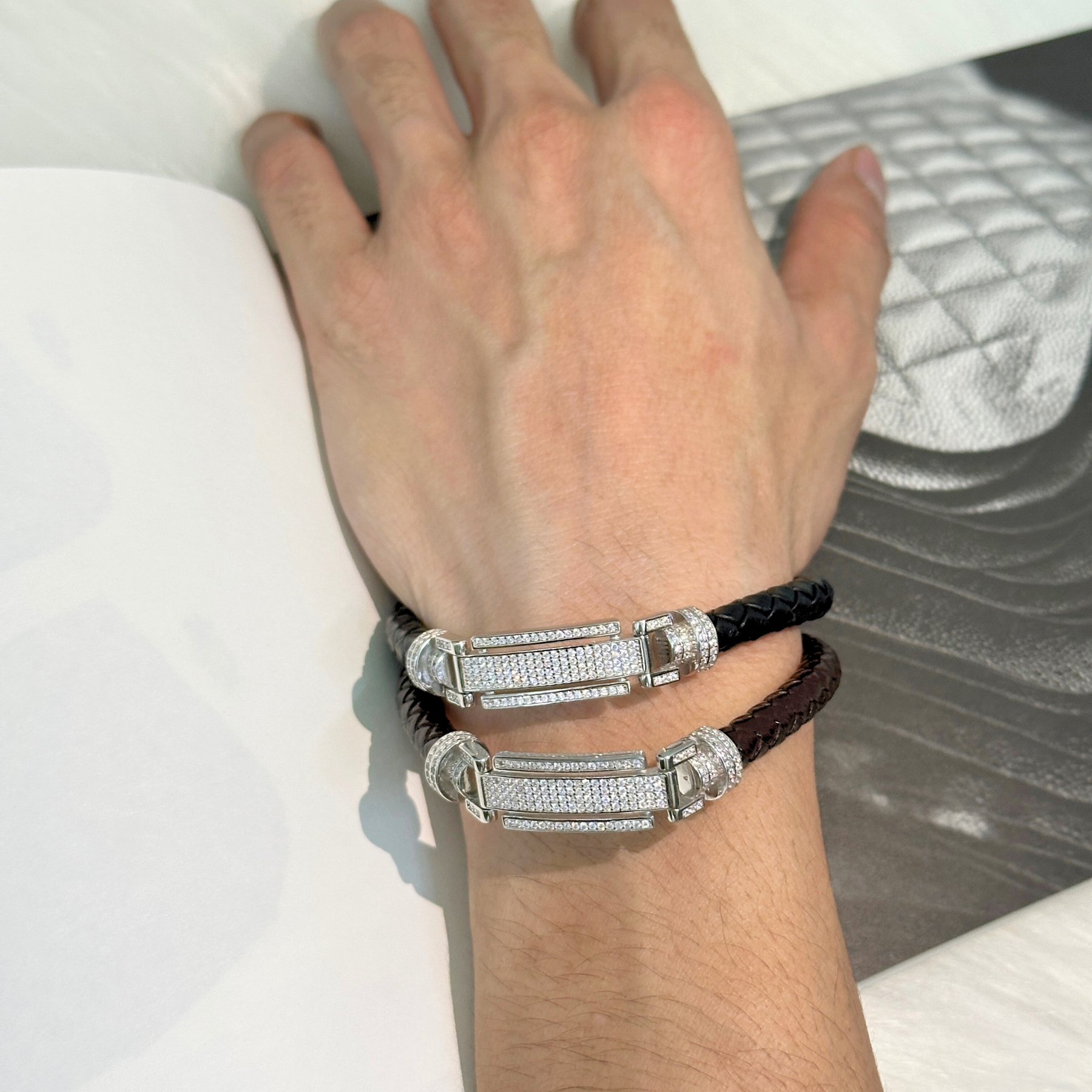 Rein Men's Zircon Silver 925 Bracelet