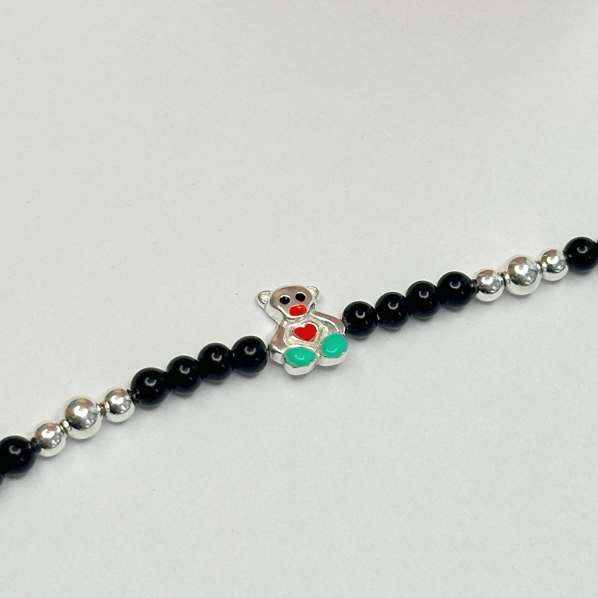Teddy Silver 925 Kids Nazar Bracelet