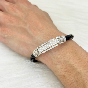 Bron Men's Zircon Silver 925 Bracelet