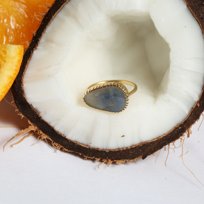Blorb Sapphire Gold Plated Silver 925 Ring
