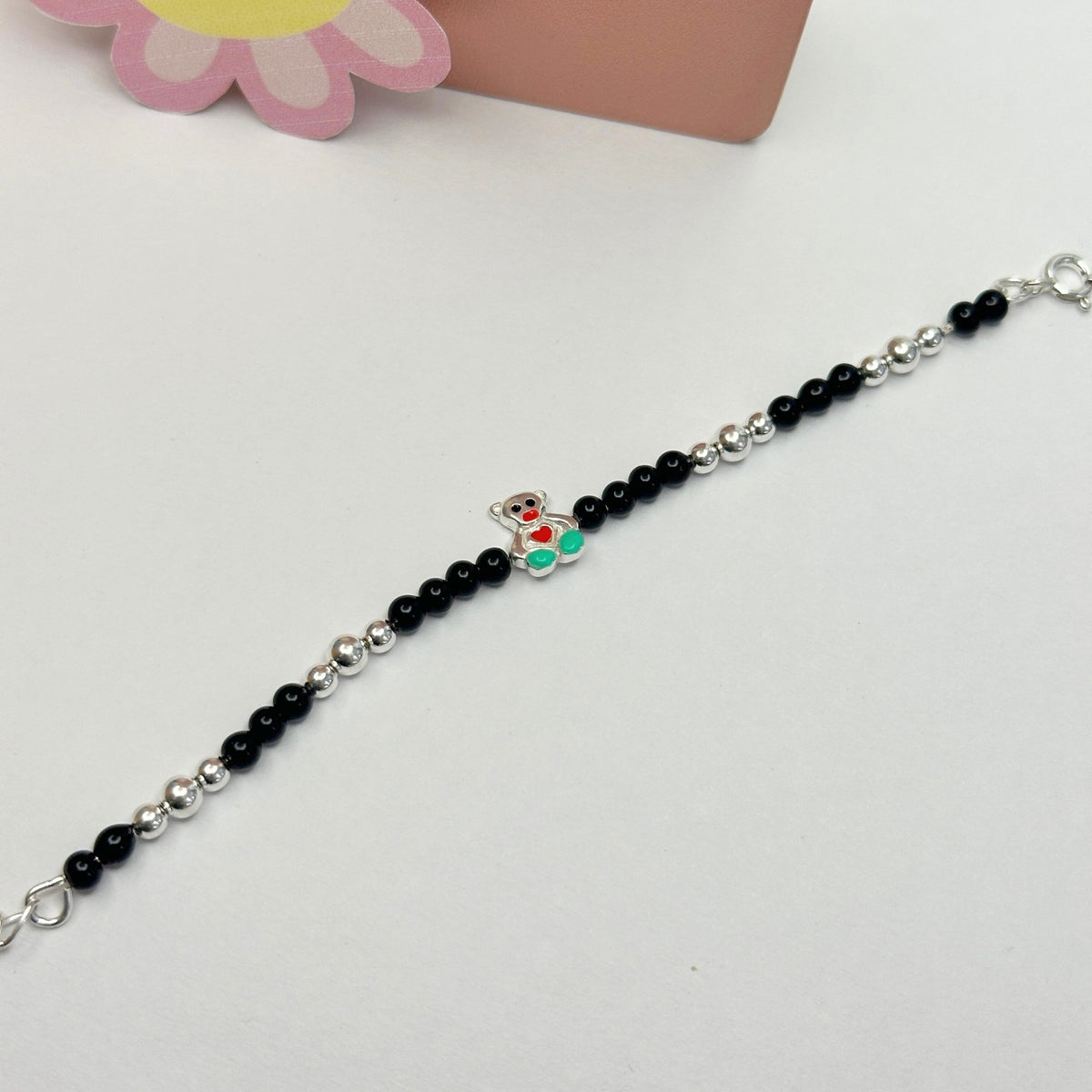 Teddy Silver 925 Kids Nazar Bracelet
