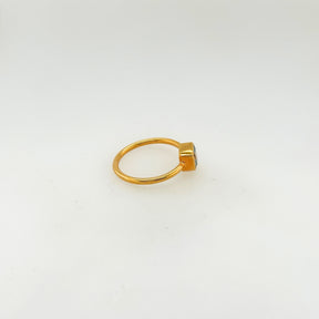 Tansy Aquamarine Gold Plated Silver 925 Ring