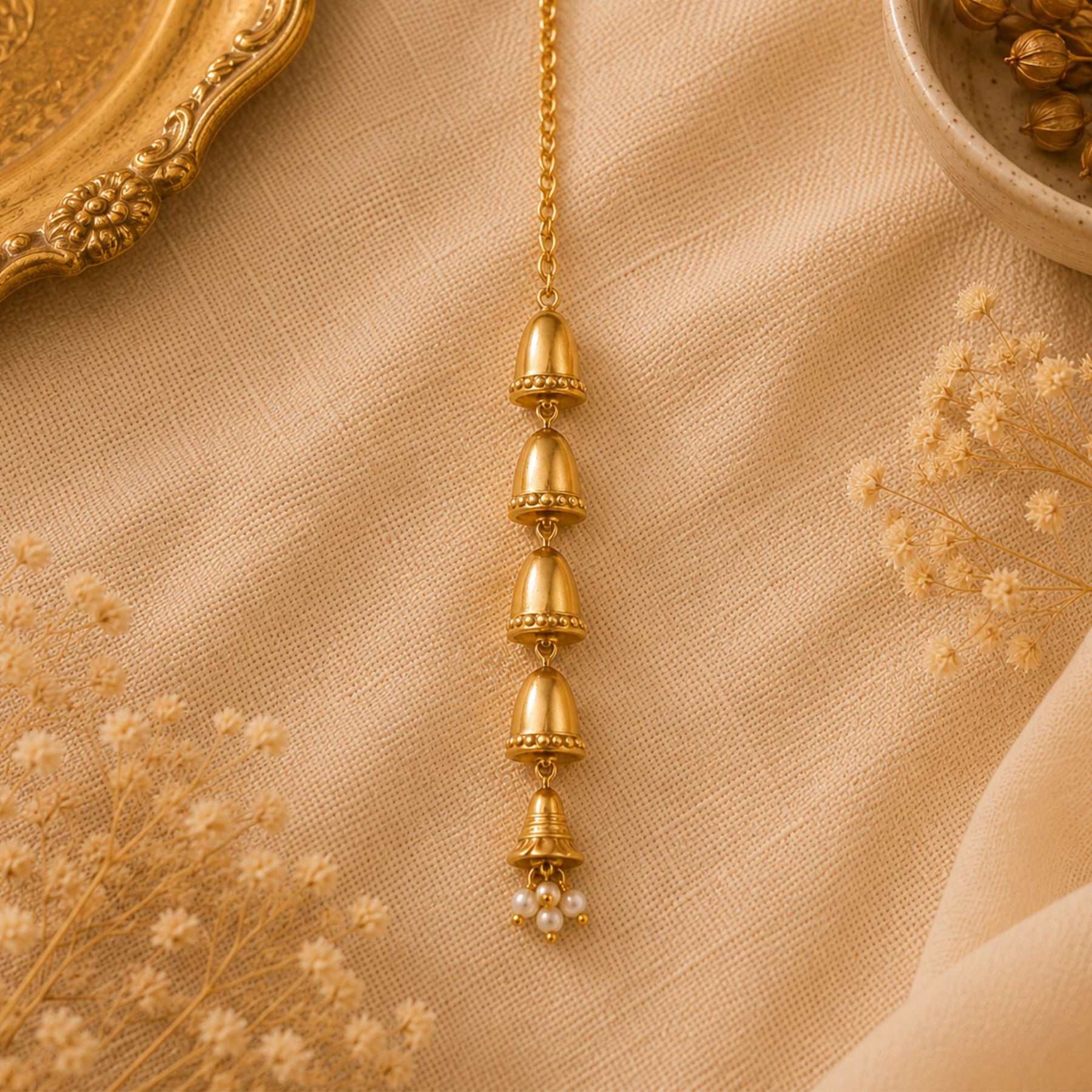 Ira 18K Gold Plated Silver 925 Maang Tikka