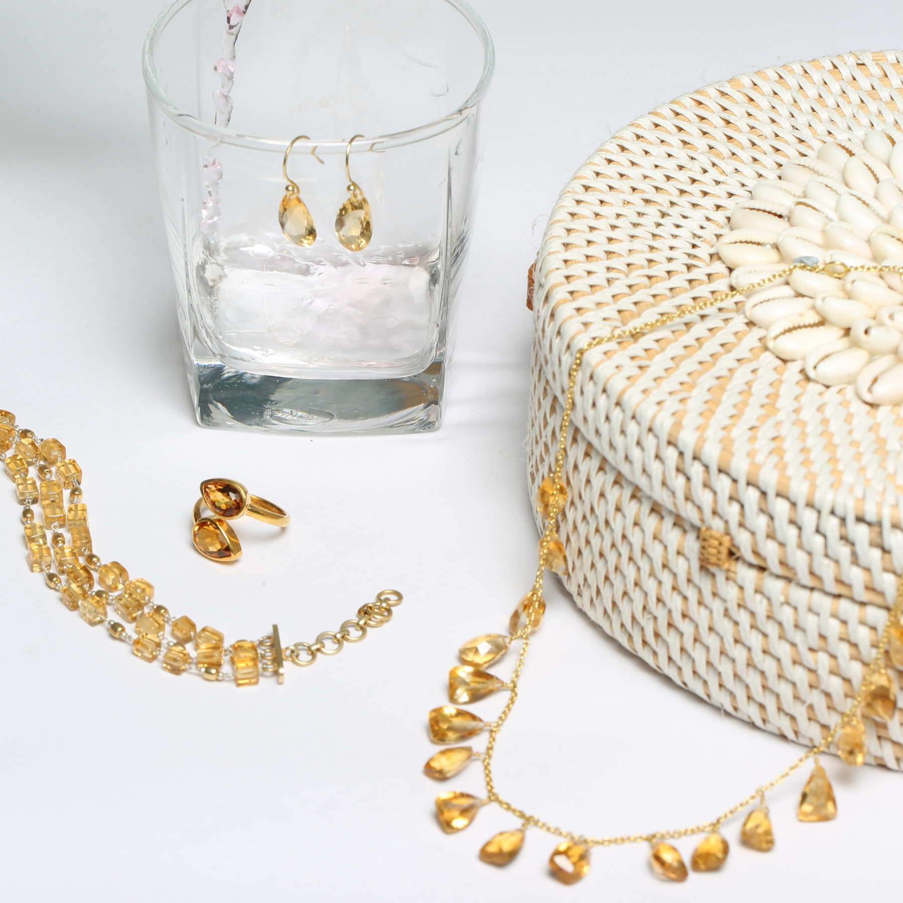 Kirri Citrine 18K Gold Plated Silver 925 Earrings