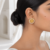 Lidah 18K Gold Plated Silver 925 Stud Earrings