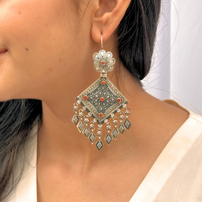 Aarav Traditional Silver 925 Earrings