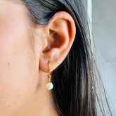 Cord Pearl 18K Gold Plated Silver 925 Earrings