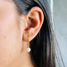 Cord Pearl 18K Gold Plated Silver 925 Earrings