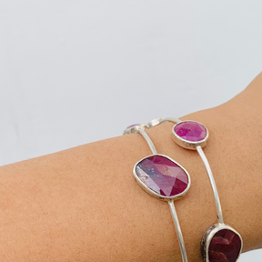 Rouge Ruby Silver Bracelet