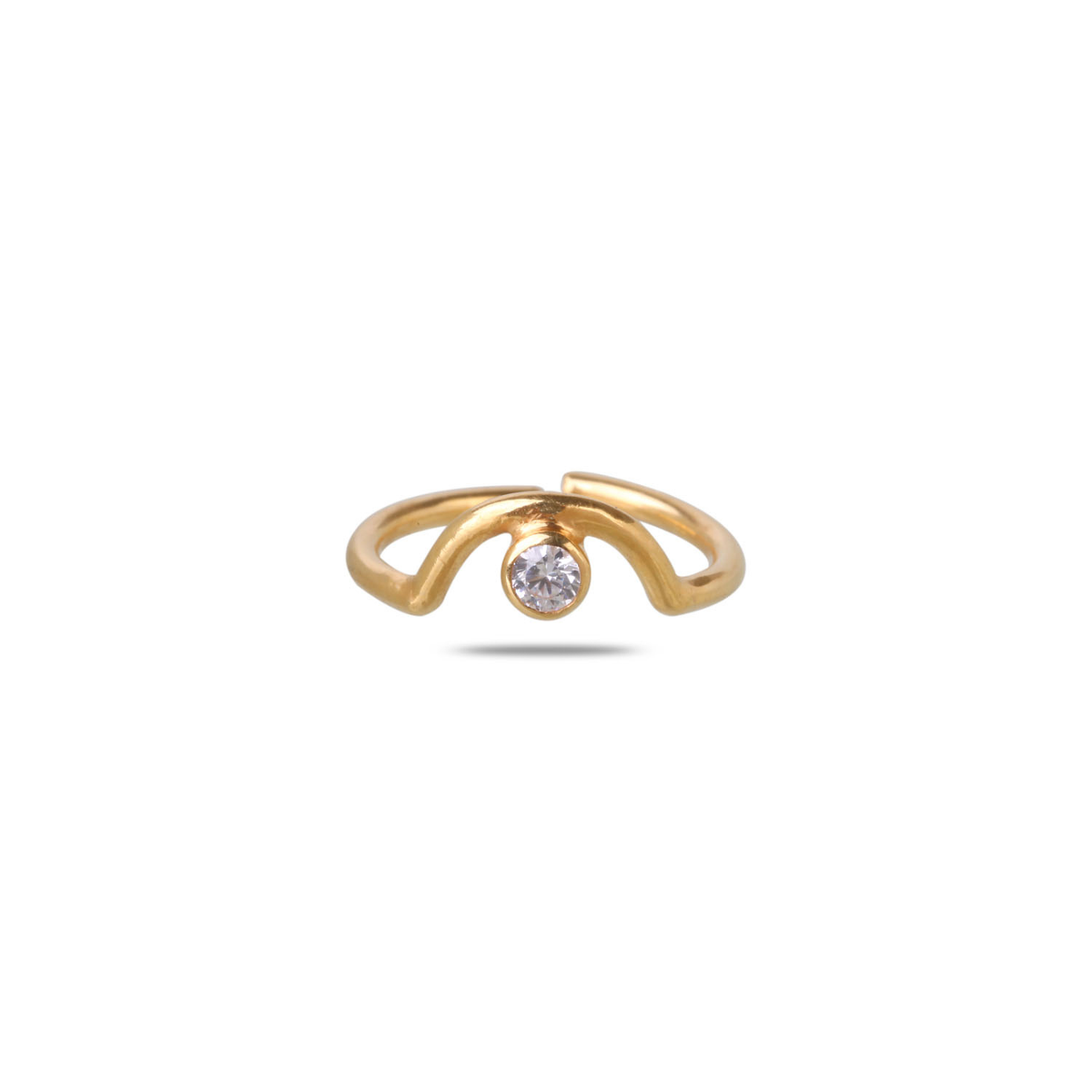 Mani 18K Gold Plated Silver 925 Nail Ring