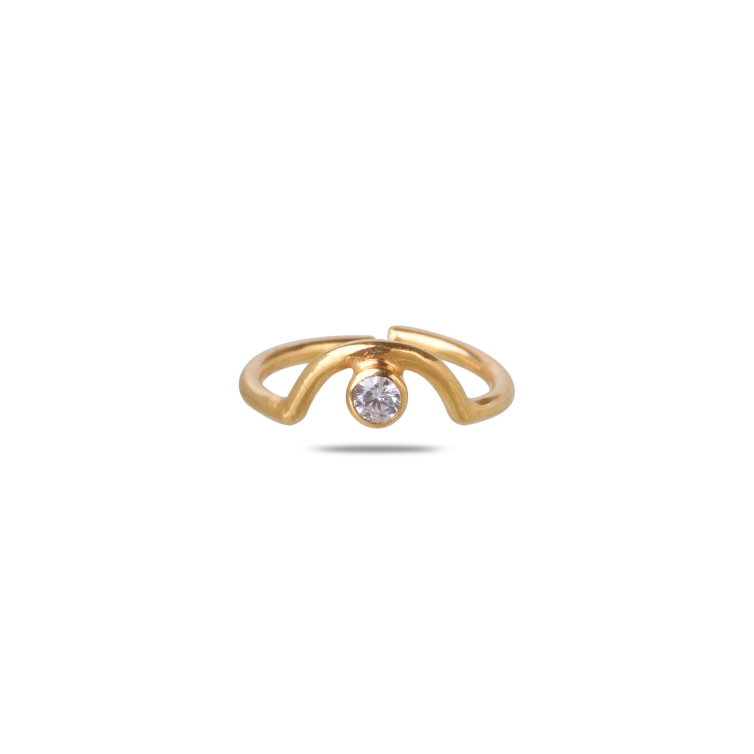 Mani 18K Gold Plated Silver 925 Nail Ring
