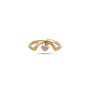 Mani 18K Gold Plated Silver 925 Nail Ring