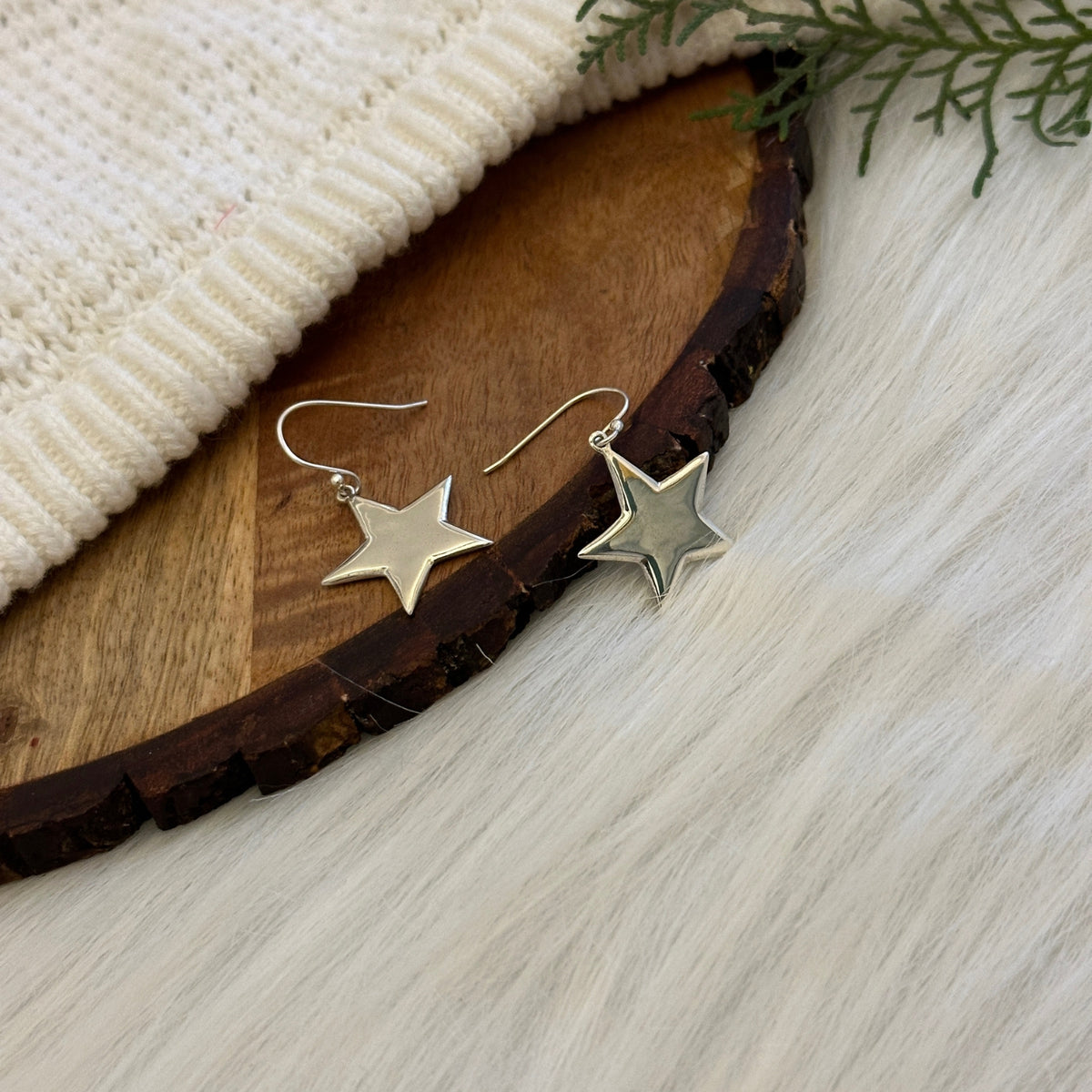 Silver Star Earrings