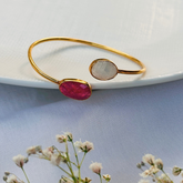 Siva Multi Stone 18K Gold Plated Bangle