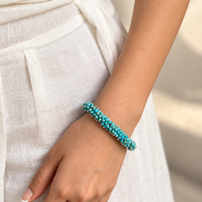 Haerin Beaded Bracelet in 925 Silver