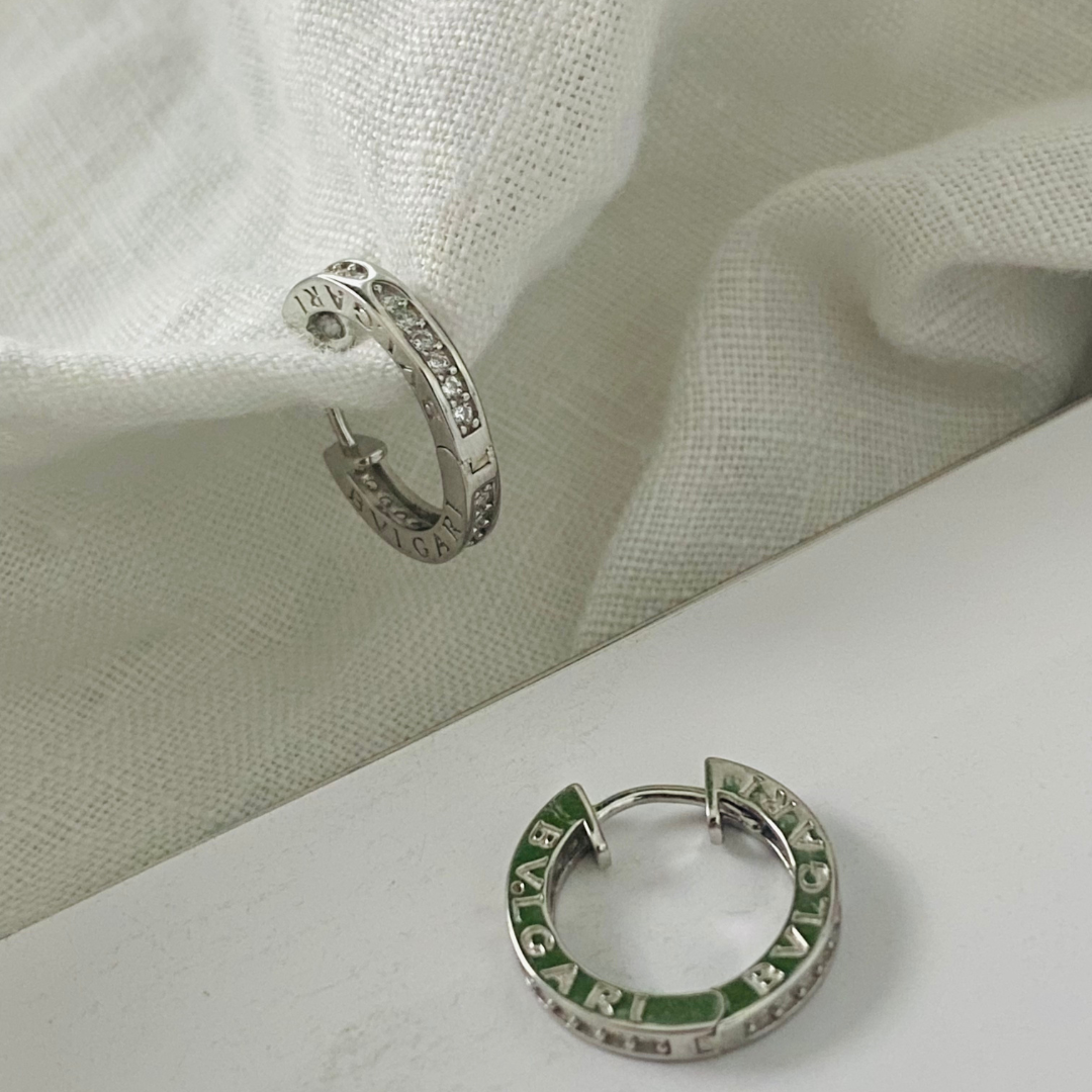 Glimmer Silver Hoop Earings