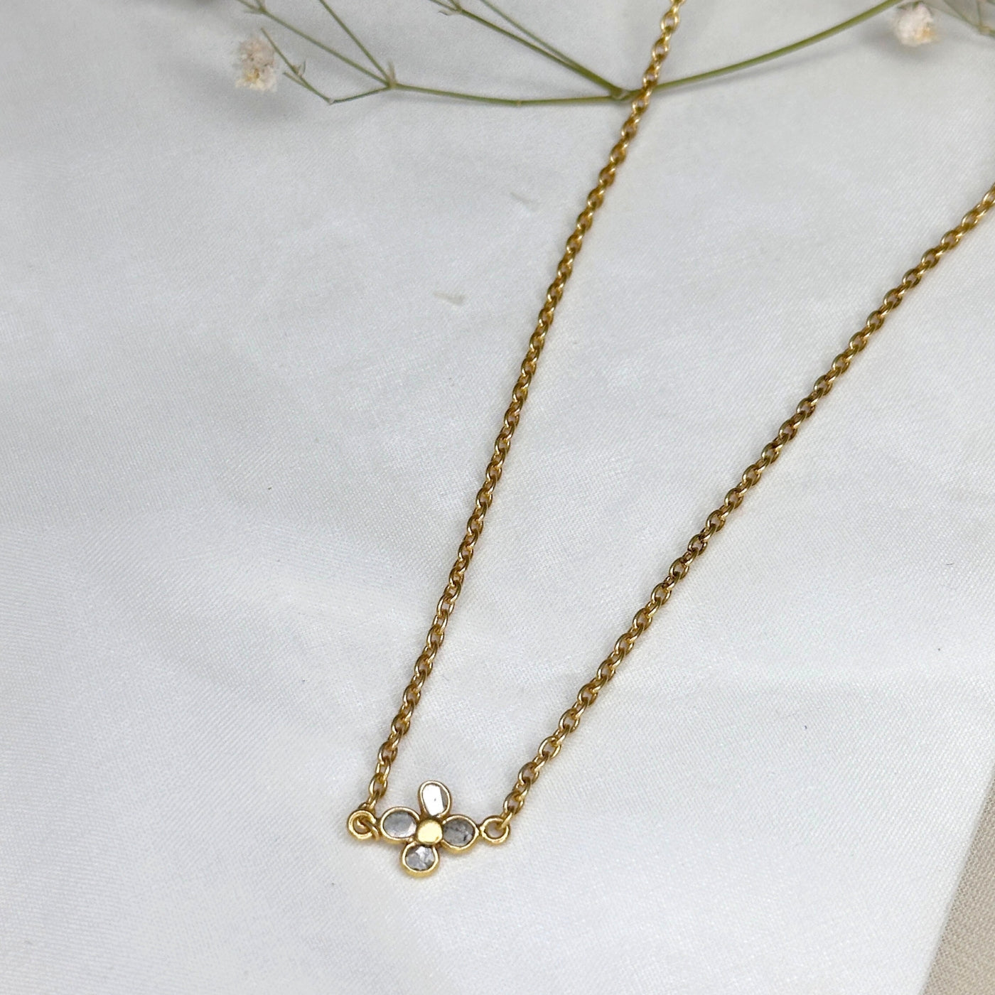 Elara Diamond Gold Plated Silver 925 Necklace