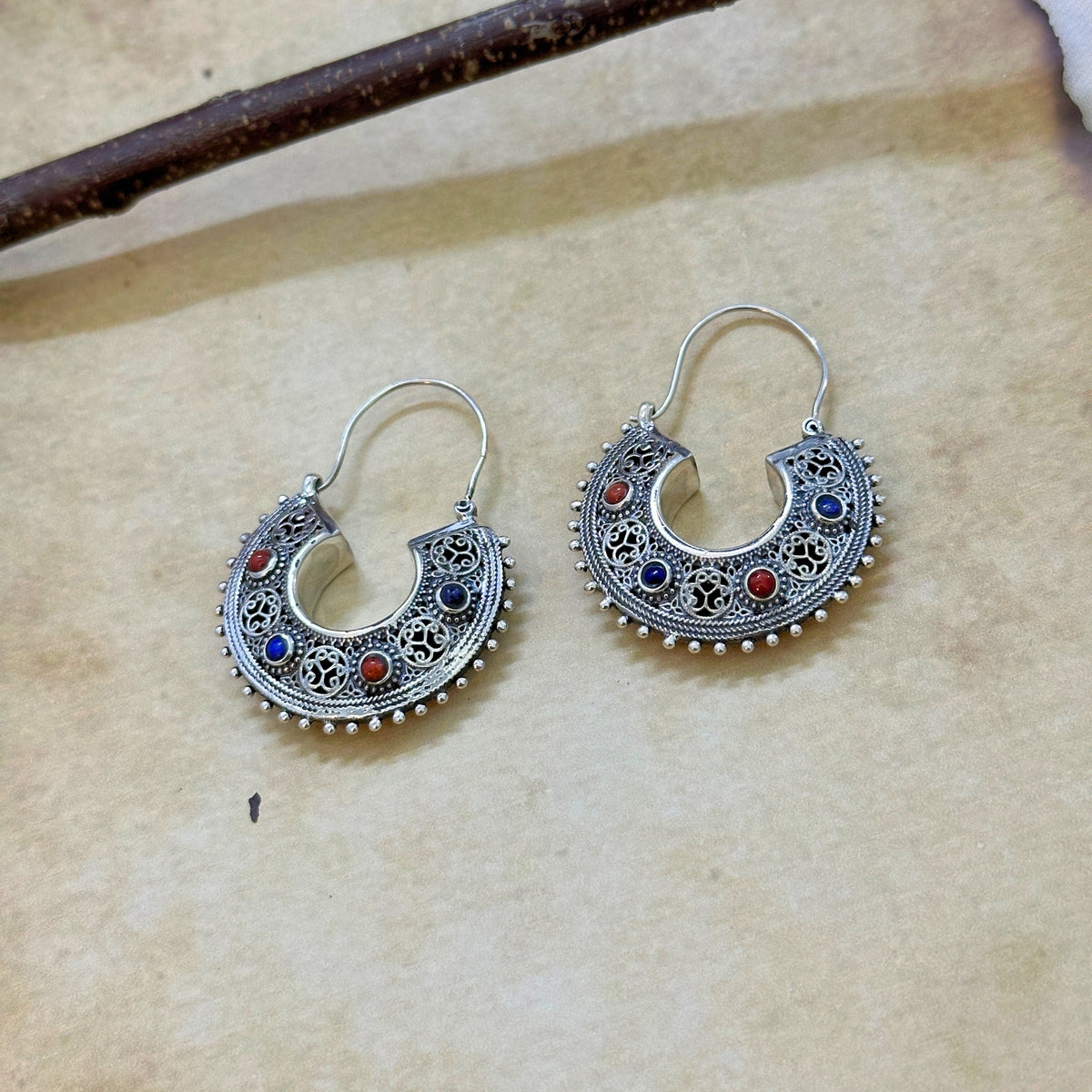 Deekshant Traditional Silver 925 Earrings