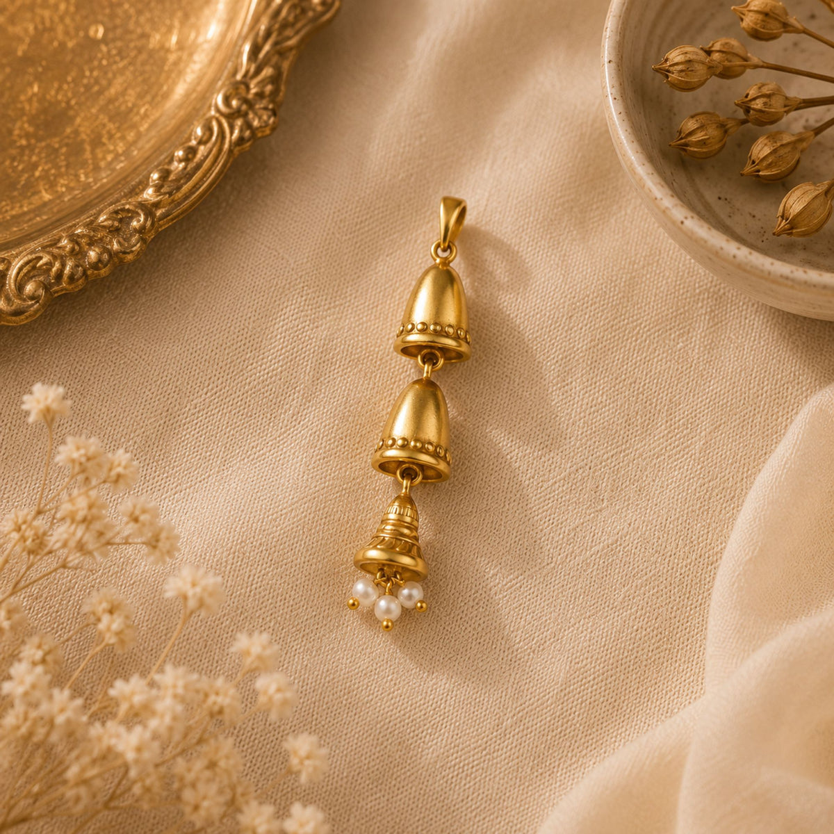 Rasa 18K Gold Plated Silver 925 Pendant