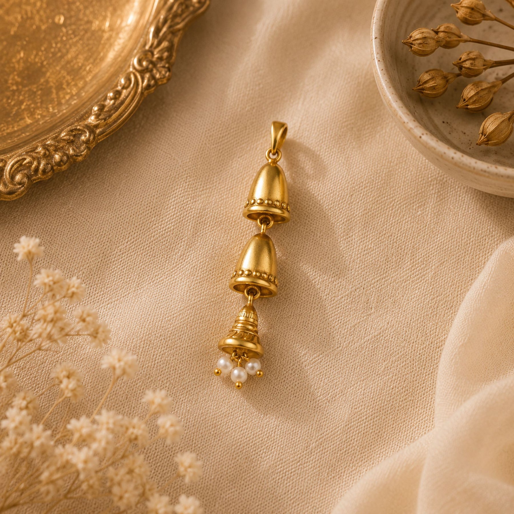 Rasa 18K Gold Plated Silver 925 Pendant