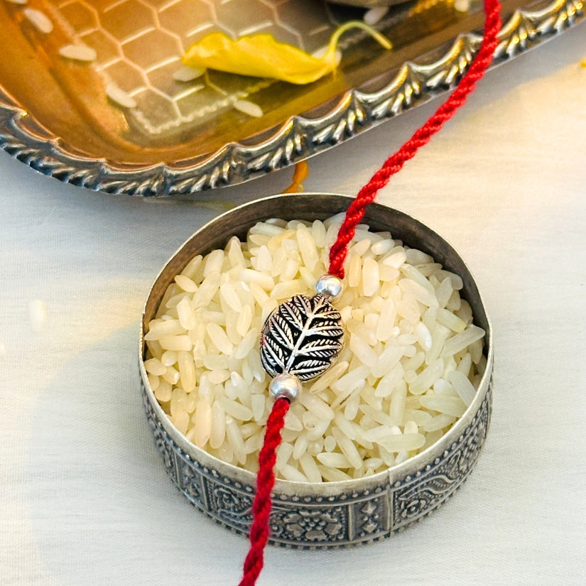 Leaf Silver 925 Rakhi