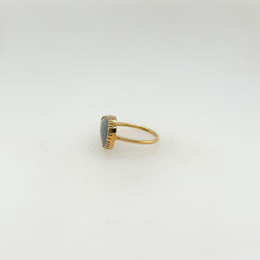 Blorb Sapphire Gold Plated Silver 925 Ring