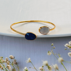 Siva Multi Stone 18K Gold Plated Bangle