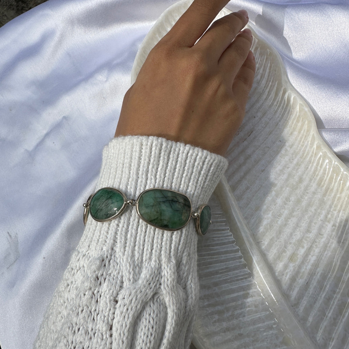 Luxury Emerald Link Bracelet