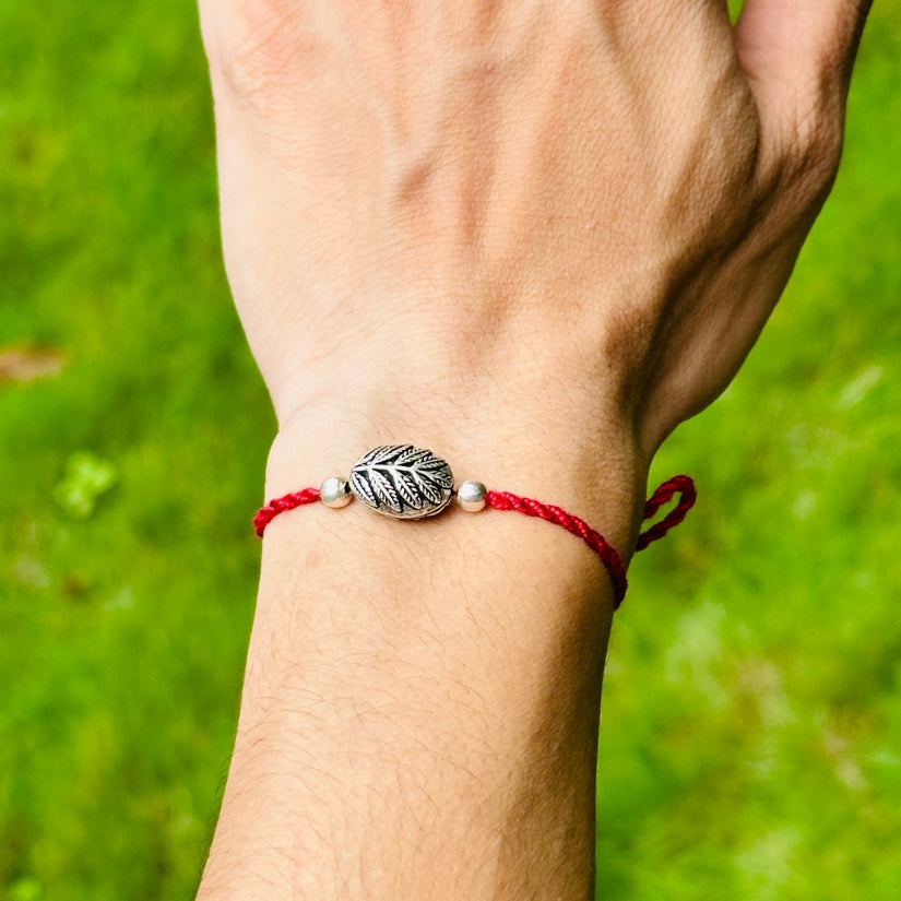 Leaf Silver 925 Rakhi