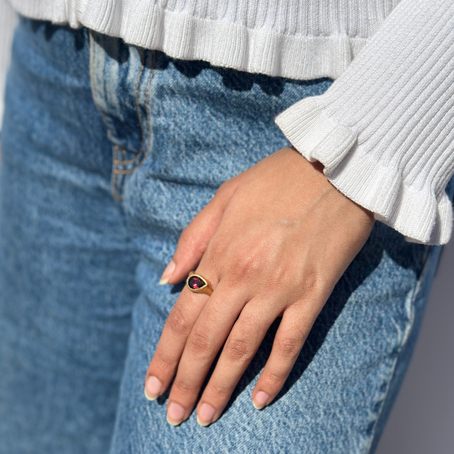 Zyra 18k Gold Plated Silver 925 Ring