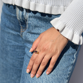 Zyra 18k Gold Plated Silver 925 Ring