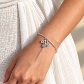 Sumi Aquamarine Charm Bracelet in 925 Silver