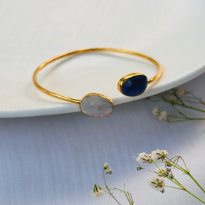 Siva Multi Stone 18K Gold Plated Bangle