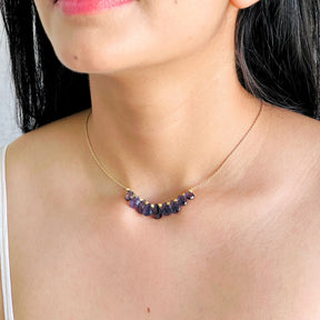 Freilo Iolite 18K Gold Plated Silver 925 Necklace