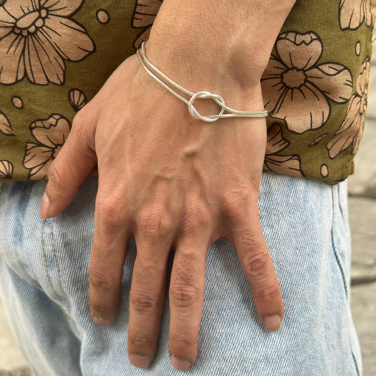 Linked Silver chain Bracelet