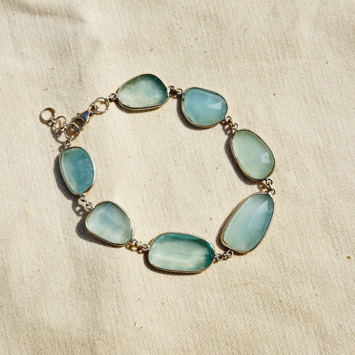 Luna Aquamarine Silver 925 Bracelet