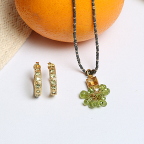 Sreaka Peridot 18K Gold Plated Silver 925 Earrings
