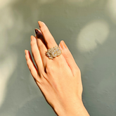 Grey Hues Beads Ring
