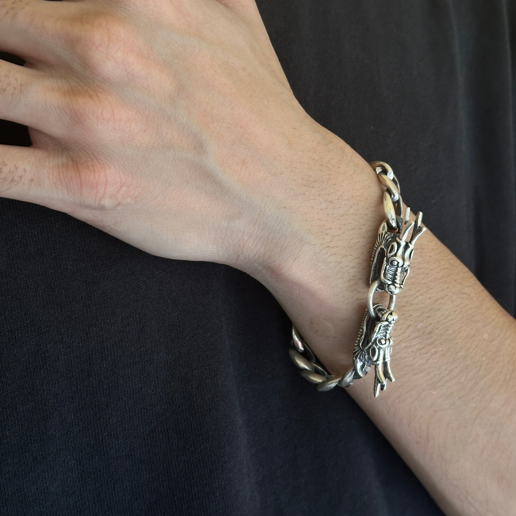 Dragon Silver 925 Men's Bracelet