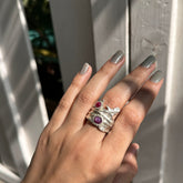 Semblance Unique Silver 925 Ruby Ring