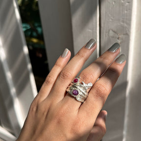 Semblance Unique Silver 925 Ruby Ring