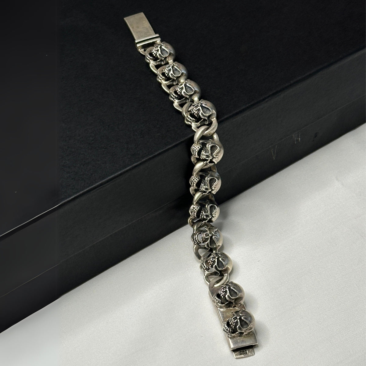 Skull Silver 925 Men's Bracelet