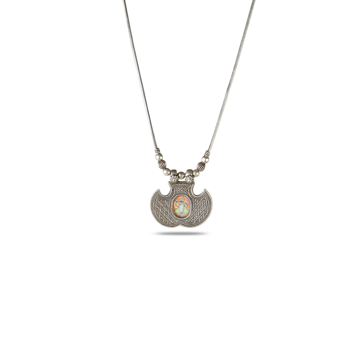 Rupa Silver 925 Handpainted Necklace