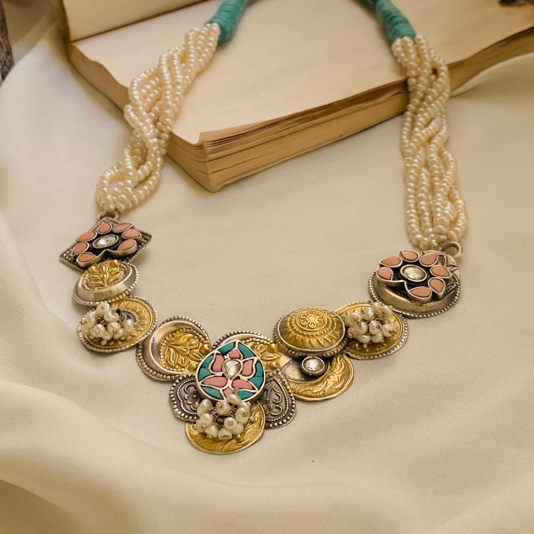 Rajshree Gold Plated Silver Necklace
