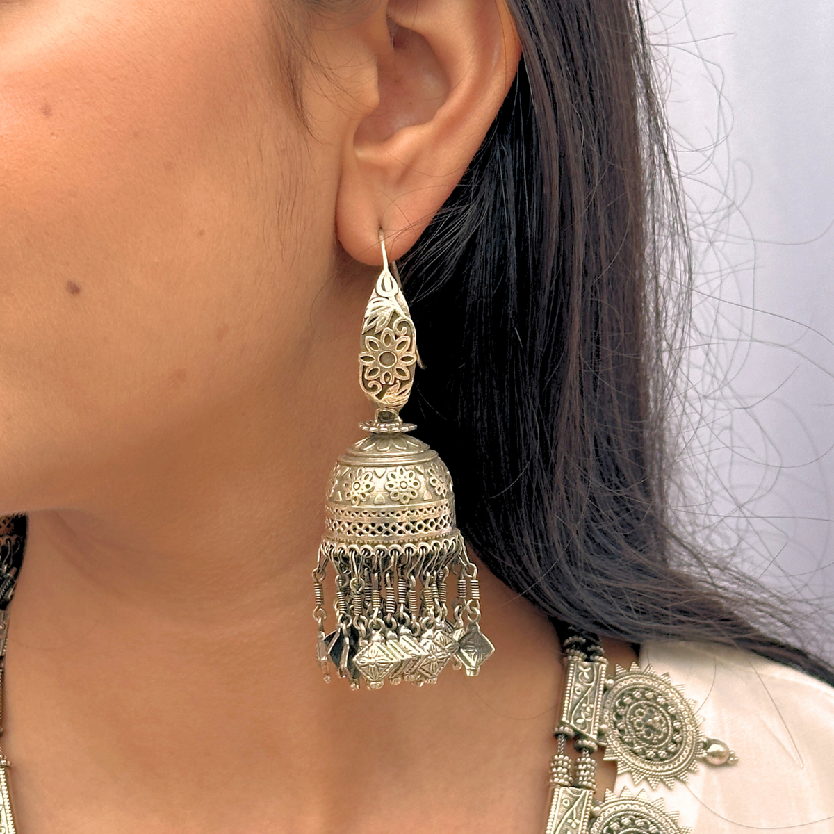 Dariya Traditional Silver 925 Earrings