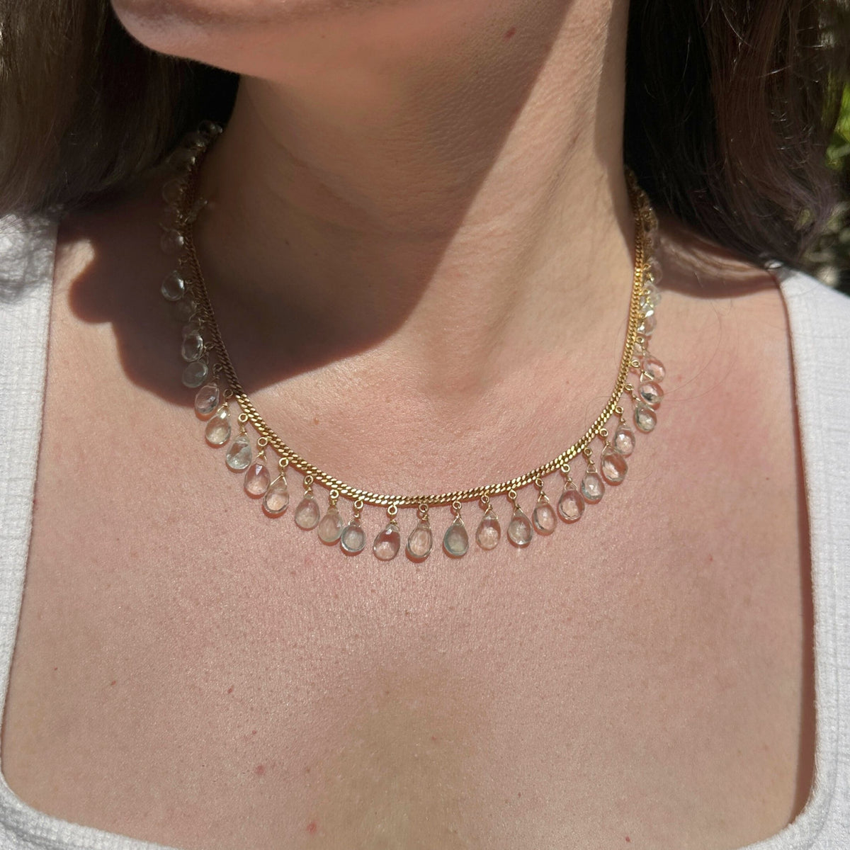 Sereia Aquamarine 18K Gold Plated Silver 925 Necklace