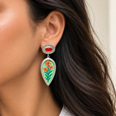 Ruhi Silver 925 Handpainted Earrings