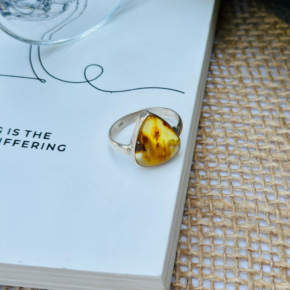 Ames Amber Silver 925 Ring