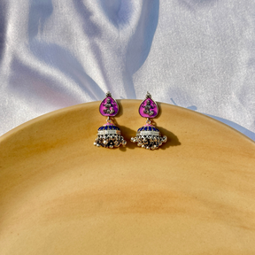Small Enamel Silver 925 Jhumkis
