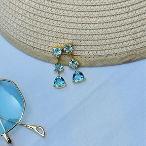 Pina Blue Topaz Silver 925 Earrings